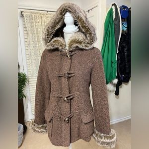 Bke wool and polyester lined very warm coat